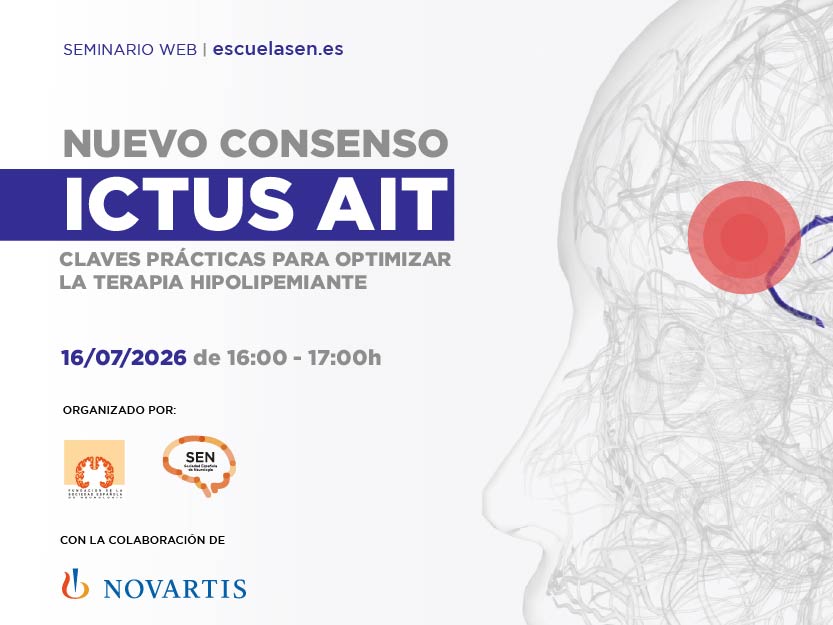 Seminario online Nuevo consenso en ictus/AIT: claves prácticas para optimizar la terapia hipolipemiante- 16 de julio a las 16.00 horas